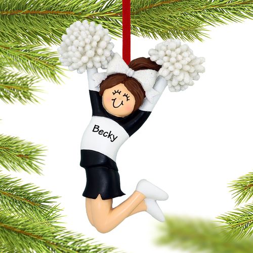 Personalized Cheerleader Black and White Uniform