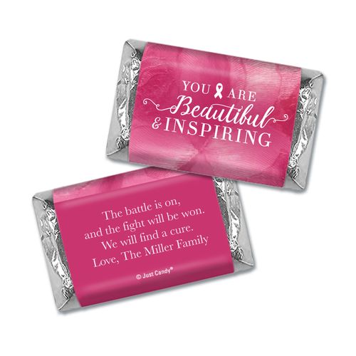 Personalized Breast Cancer Pink Inspiration Hershey's Miniatures