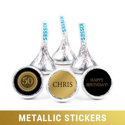 Personalized Hershey's Kisses - Metallic Birthday Seal