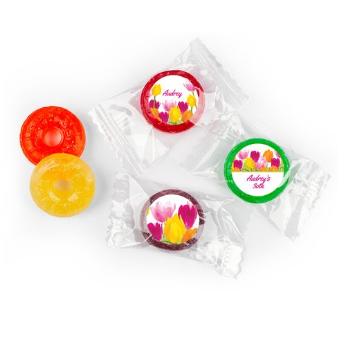 Personalized Birthday Tulips Life Savers 5 Flavor Hard Candy