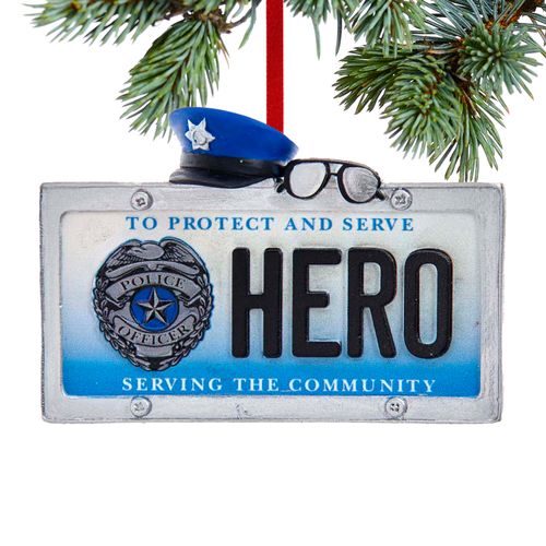 Personalized Police Hero License Plate