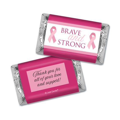 Personalized Breast Cancer Brave and Strong Hershey's Miniatures