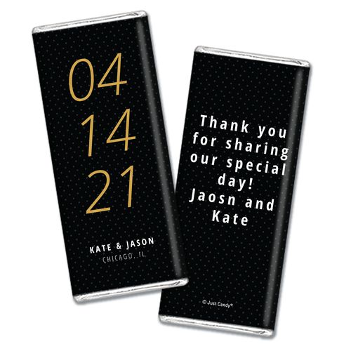Wedding Save the Date Dots Personalized Chocolate Bar Wrappers