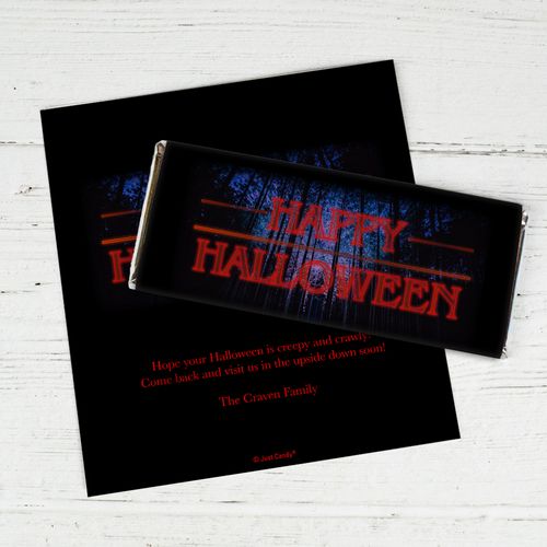 Personalized A Stranger Halloween Chocolate Bar Wrappers Only