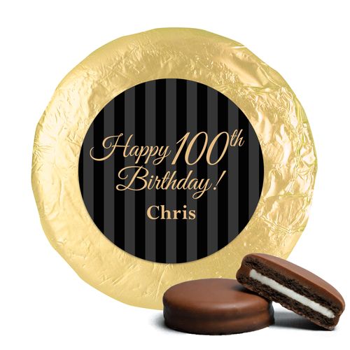 Personalized 100th Birthday Milk Chocolate Covered Oreo Cookies