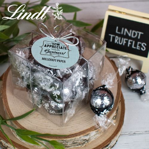 Personalized Business Lindor Truffles by Lindt Cube Gift - We Appreciate Your Business