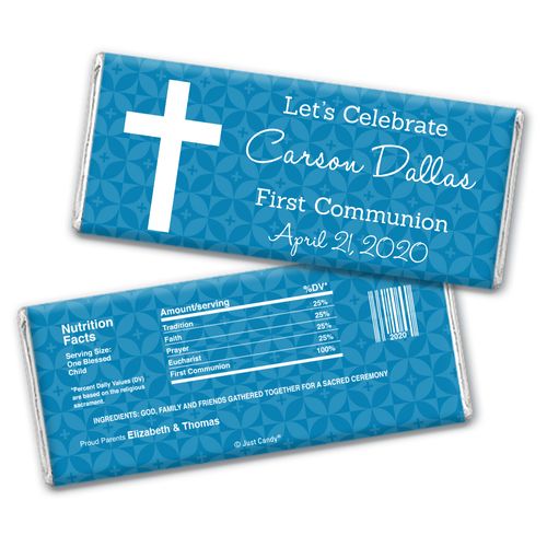 Communion Spirit Personalized Candy Bar - Wrapper Only
