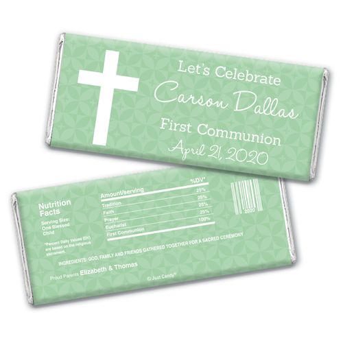 Communion Spirit Personalized Candy Bar - Wrapper Only