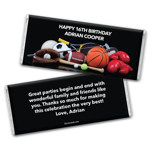 Game On Personalized Candy Bar - Wrapper Only