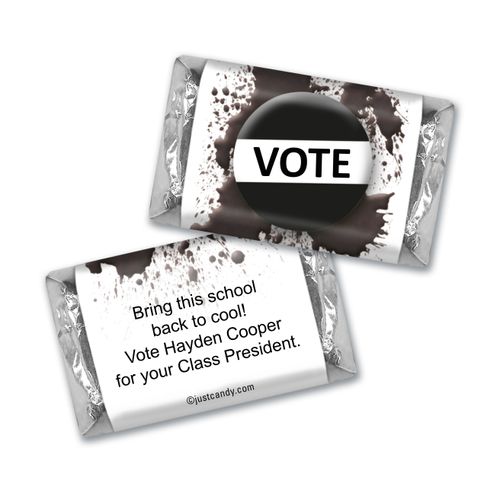 School Election Campaign Personalized HERSHEY'S MINIATURES Vote For Me Pin