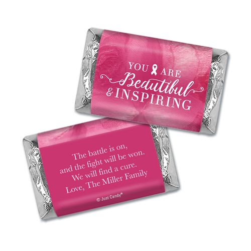 Personalized Breast Cancer Pink Inspiration Hershey's Miniatures Wrappers