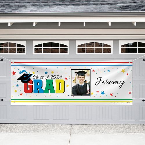 Personalized Graduation Garage Banner - Star