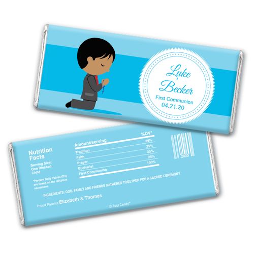 Prayer and Communion Personalized Candy Bar - Wrapper Only