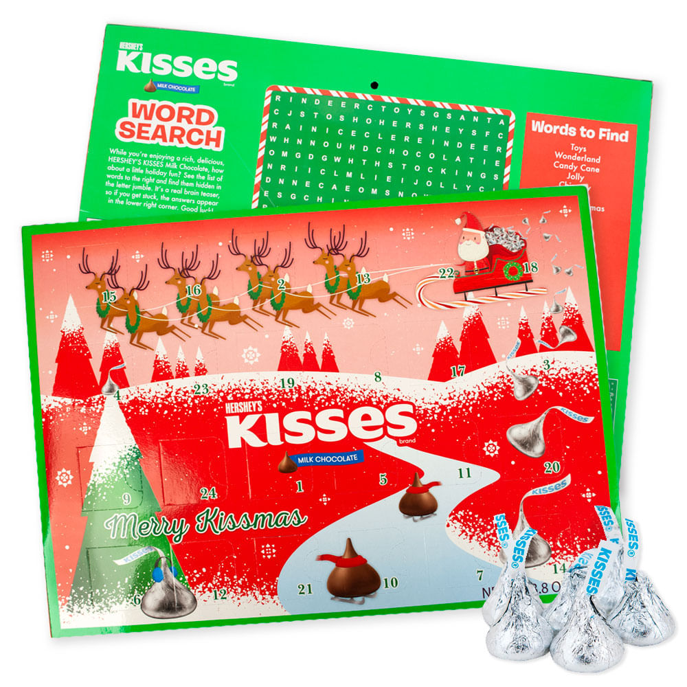 Holiday Hershey's Kisses Countdown to Christmas Advent Calendar -  Whcandy.com