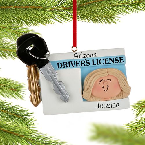 Personalized License with Key Girl