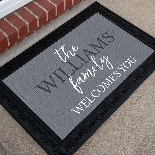 Personalized 18" x 30" Doormat Family Welcomes You