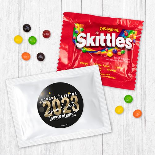 Personalized Graduation Black and Gold - Skittles