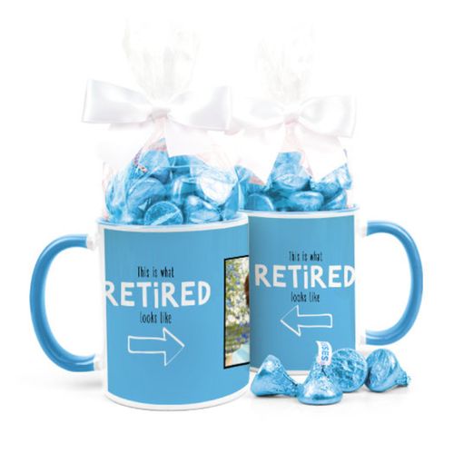 Personalized Retirement Photo 11oz Mug with Hershey's Kisses