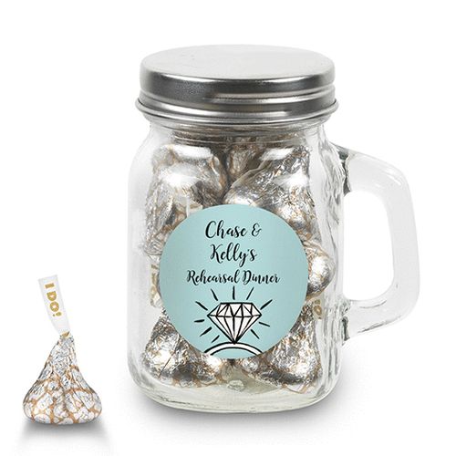 Bonnie Marcus Collection Personalized Mini Mason Mug Last Fling Rehearsal Dinner Favor (12 Pack)