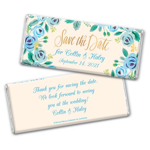Here's Something BlueSave the Date Favors Personalized Candy Bar - Wrapper Only