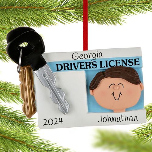 Personalized License with Key Boy