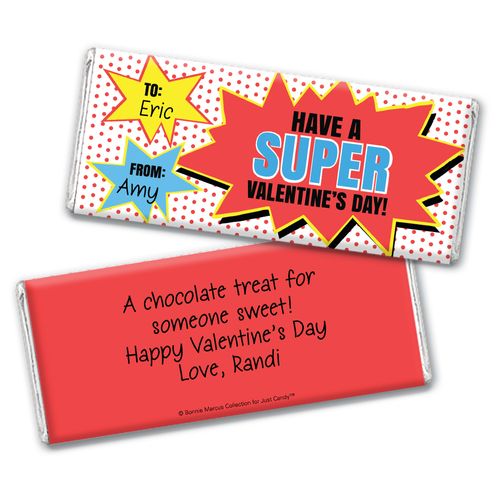 Bonnie Marcus Personalized Valentine's Day Comic Chocolate Bar & Wrapper