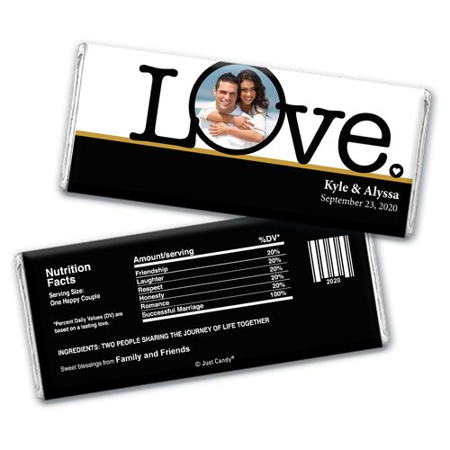 Love's the Word Personalized Candy Bar - Wrapper Only