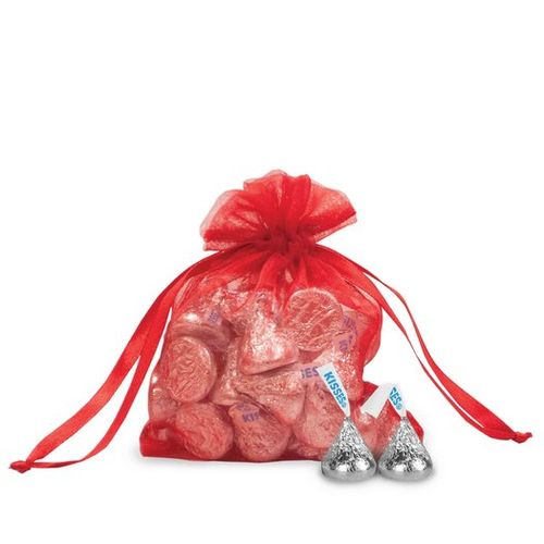 Small Red Organza Bag - Pack of 12