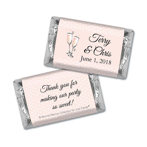 Personalized Mini Wrappers Only - Bonnie Marcus Anniversary Pink Anniversary Party Bubbly