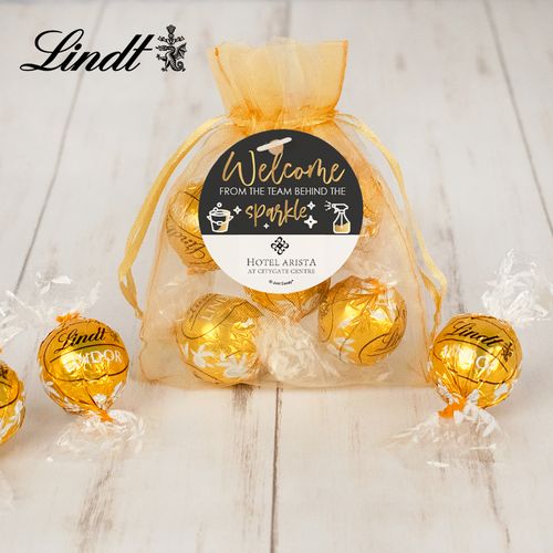 Personalized Business Lindt Truffle Organza Bag From the Team Behind the Sparkle!