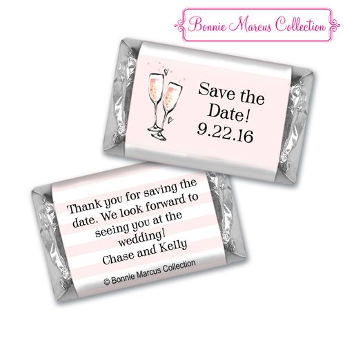 Bonnie Marcus Collection Chocolate Candy Bar and Wrapper The Bubbly Custom Save the Date