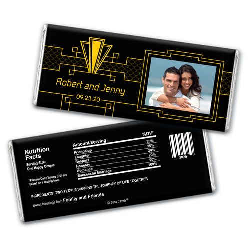 Gatsby Gala Personalized Candy Bar - Wrapper Only