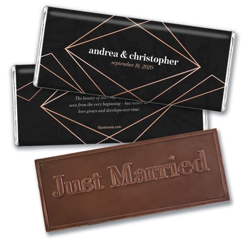Personalized Growing Love Wedding Embossed Chocolate Bars