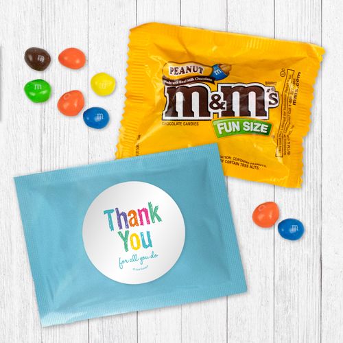 Personalized Bonnie Marcus Colorful Thank You - Peanut M&Ms