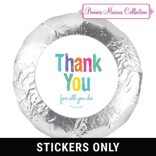 Bonnie Marcus Collection Colorful Thank You 1.25" Stickers (48 Stickers)