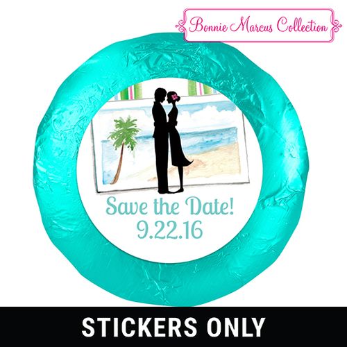 Tropical I Do Save the Date Favors 1.25in Stickers