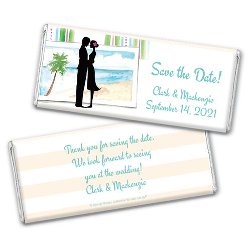 Tropical I Do Save the Date Candy Bars Personalized Candy Bar - Wrapper Only