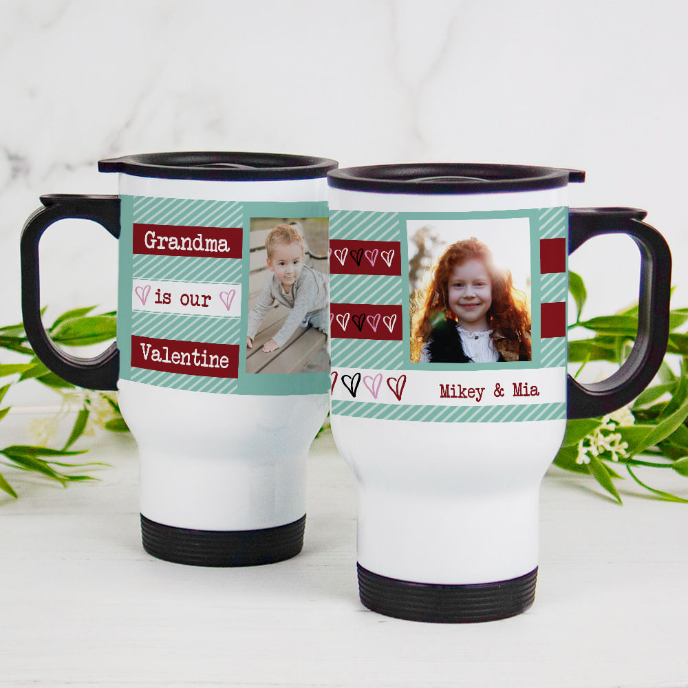Buy Personalized Valentines Day Travel Mug, Stainless Steel Travel Coffee  Cup 14 Oz, Customized Valentines Gift - Center Gifts