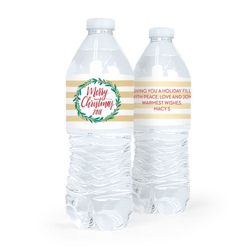 Personalized Bonnie Marcus A Chic Christmas Water Bottle Labels (5 Labels)