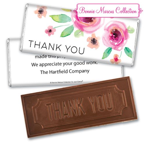 Personalized Bonnie Marcus Bouquet Thank You Embossed Chocolate Bar