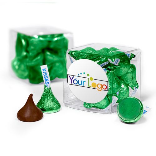 Personalized Add Your Logo Assembled Gift Box with Hershey's Kisses