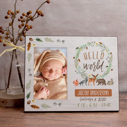 Personalized Picture Frame - Hello World