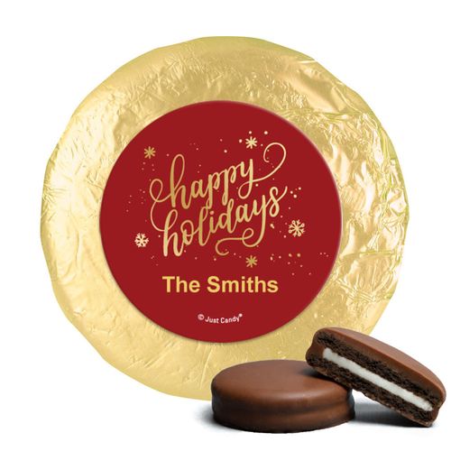 Personalized Happy Holidays Chocolate Covered Oreos