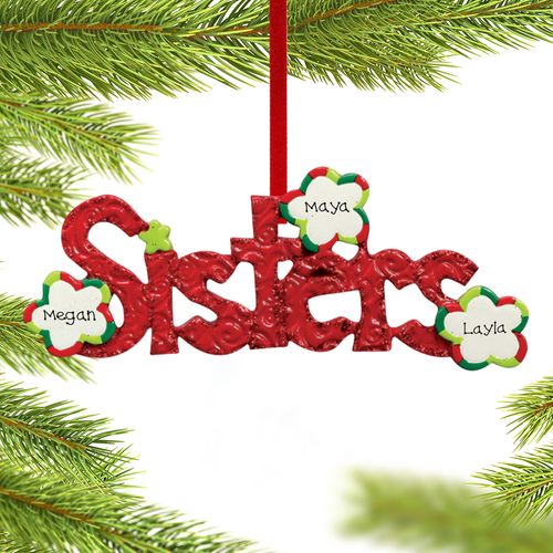 Personalized Sisters Word for 2 or 3 sisters
