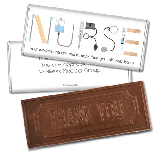 Nurse Appreciation Personalized Embossed Chocolate Bar First Aid