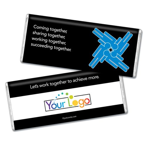 Personalized Chocolate Bar & Wrapper - Business Team Teamwork Puzzle