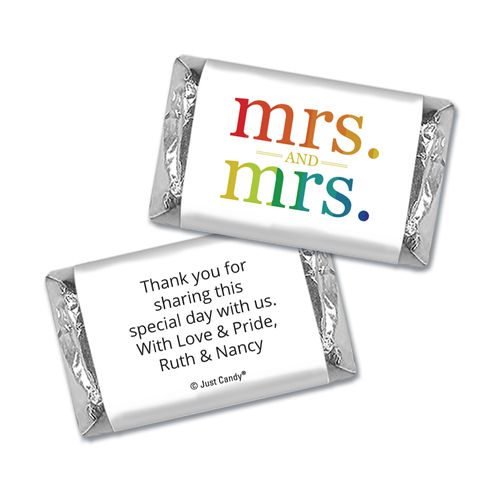 Personalized Mini Wrappers Only - Lesbian Wedding Mrs. & Mrs. Rainbow
