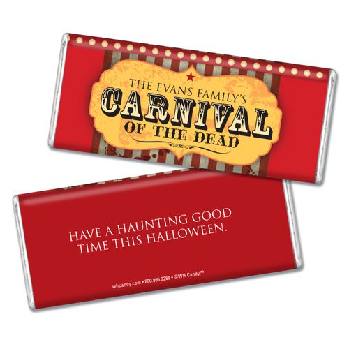 Halloween Personalized Chocolate Bar Carnival of the Dead