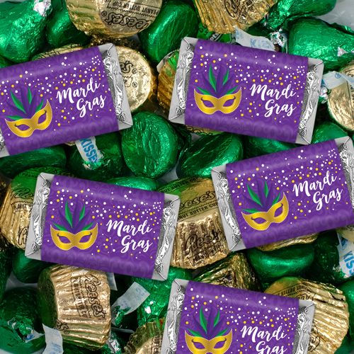 Mardi Gras Mix Hershey's Miniatures, Kisses and Reese's Peanut Butter Cups