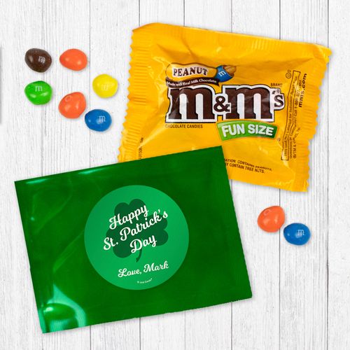 Personalized St. Patrick's Day Clover - Peanut M&Ms